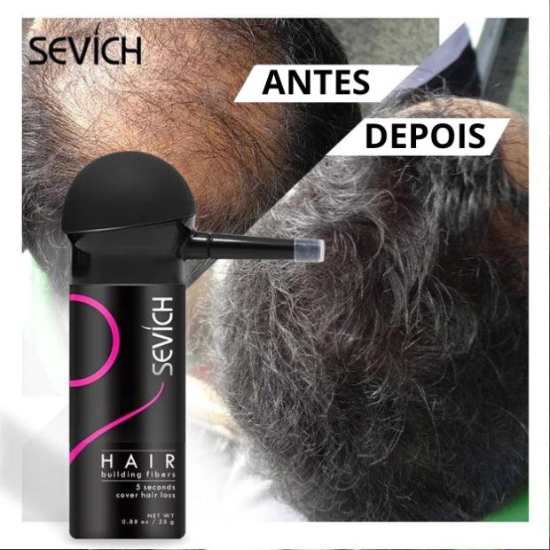 Pó De Queratina Em Fibra - Anti-Calvície HairFiber Sevích™ + Spray borrifador - Amelos