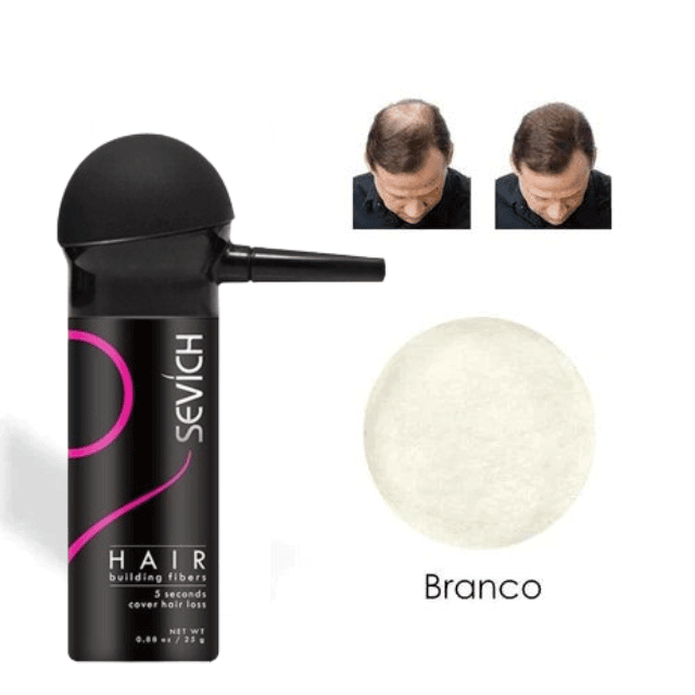 Pó De Queratina Em Fibra - Anti-Calvície HairFiber Sevích™ + Spray borrifador - Amelos