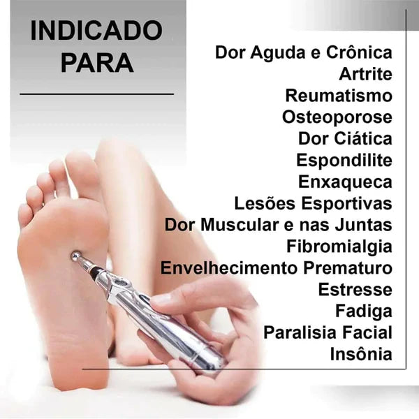 Caneta de Acupuntura e Massagem Elétrica Recaregavel - Eletro Comfort - Amelos