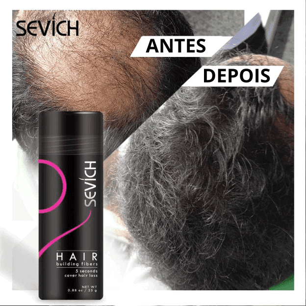 Pó Em Fibra De Queratina - Anti-Calvície - HairFiber Sevích™ - Amelos